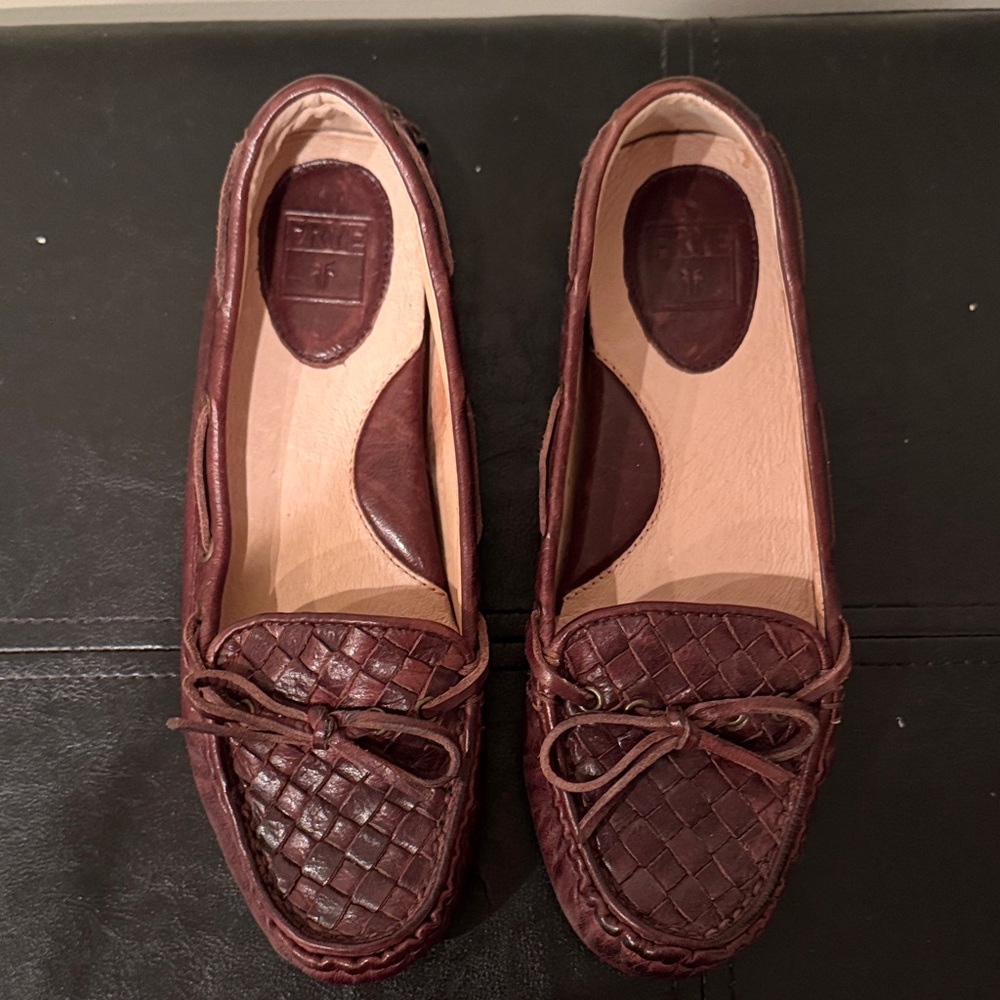 FRYE Brown Leather Loafers-like new